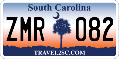 SC license plate ZMR082