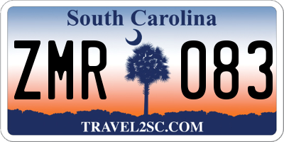 SC license plate ZMR083