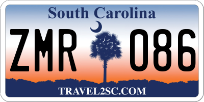 SC license plate ZMR086