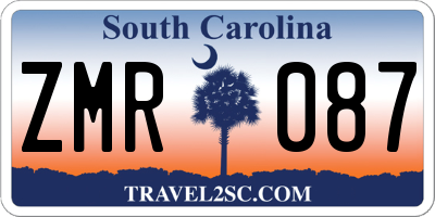 SC license plate ZMR087