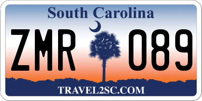 SC license plate ZMR089