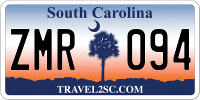 SC license plate ZMR094