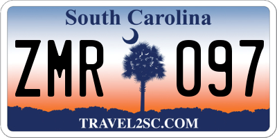 SC license plate ZMR097