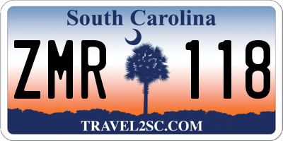 SC license plate ZMR118
