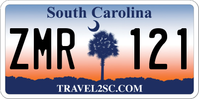 SC license plate ZMR121