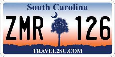 SC license plate ZMR126