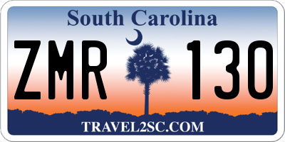 SC license plate ZMR130