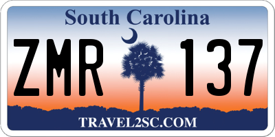 SC license plate ZMR137