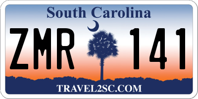 SC license plate ZMR141