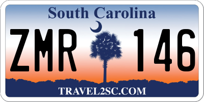 SC license plate ZMR146