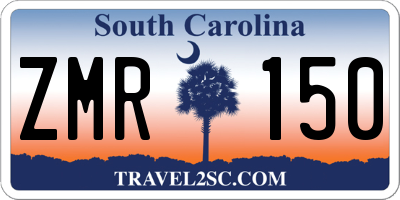 SC license plate ZMR150