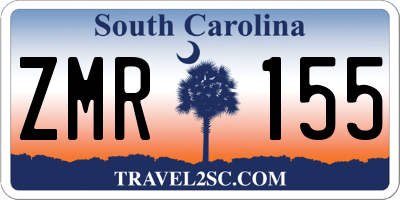SC license plate ZMR155