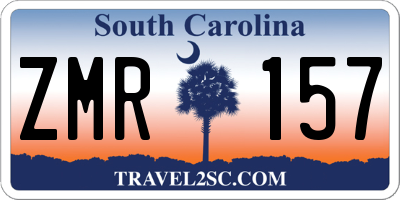 SC license plate ZMR157