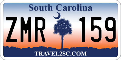 SC license plate ZMR159