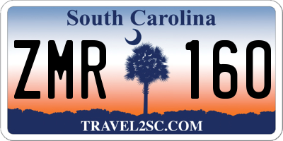 SC license plate ZMR160