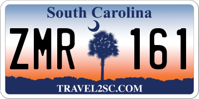 SC license plate ZMR161