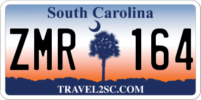 SC license plate ZMR164