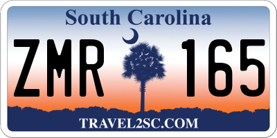 SC license plate ZMR165