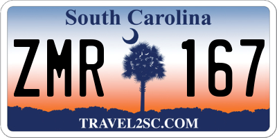 SC license plate ZMR167