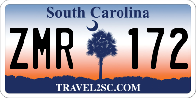 SC license plate ZMR172