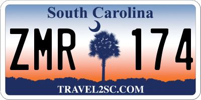 SC license plate ZMR174