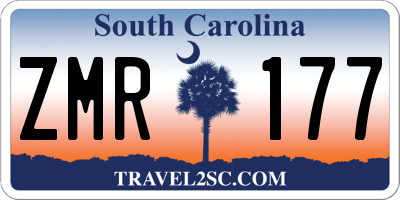 SC license plate ZMR177
