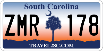 SC license plate ZMR178