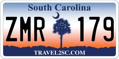 SC license plate ZMR179
