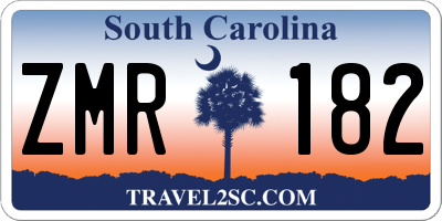 SC license plate ZMR182