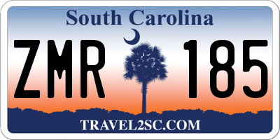 SC license plate ZMR185