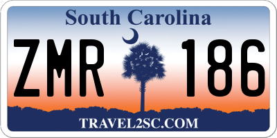 SC license plate ZMR186