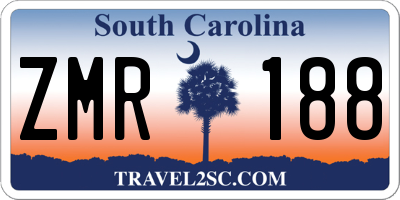 SC license plate ZMR188