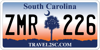 SC license plate ZMR226