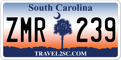 SC license plate ZMR239