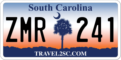 SC license plate ZMR241
