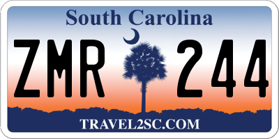 SC license plate ZMR244