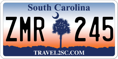 SC license plate ZMR245