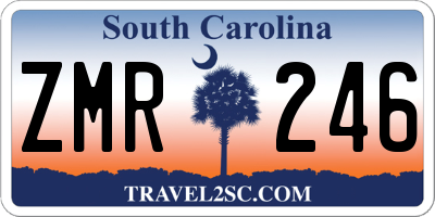 SC license plate ZMR246
