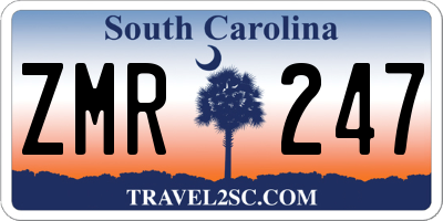 SC license plate ZMR247