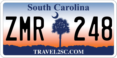 SC license plate ZMR248