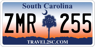SC license plate ZMR255