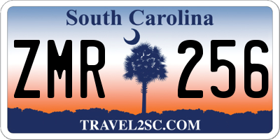 SC license plate ZMR256