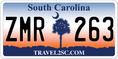 SC license plate ZMR263