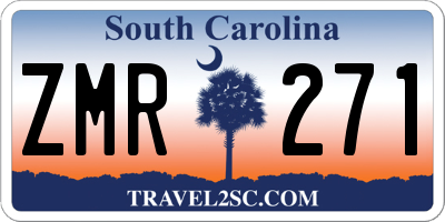 SC license plate ZMR271