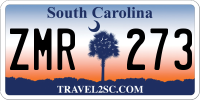 SC license plate ZMR273
