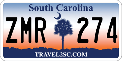 SC license plate ZMR274