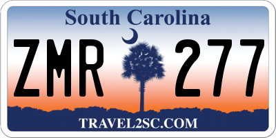 SC license plate ZMR277