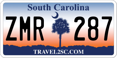SC license plate ZMR287
