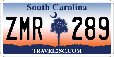 SC license plate ZMR289