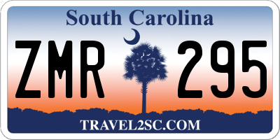 SC license plate ZMR295